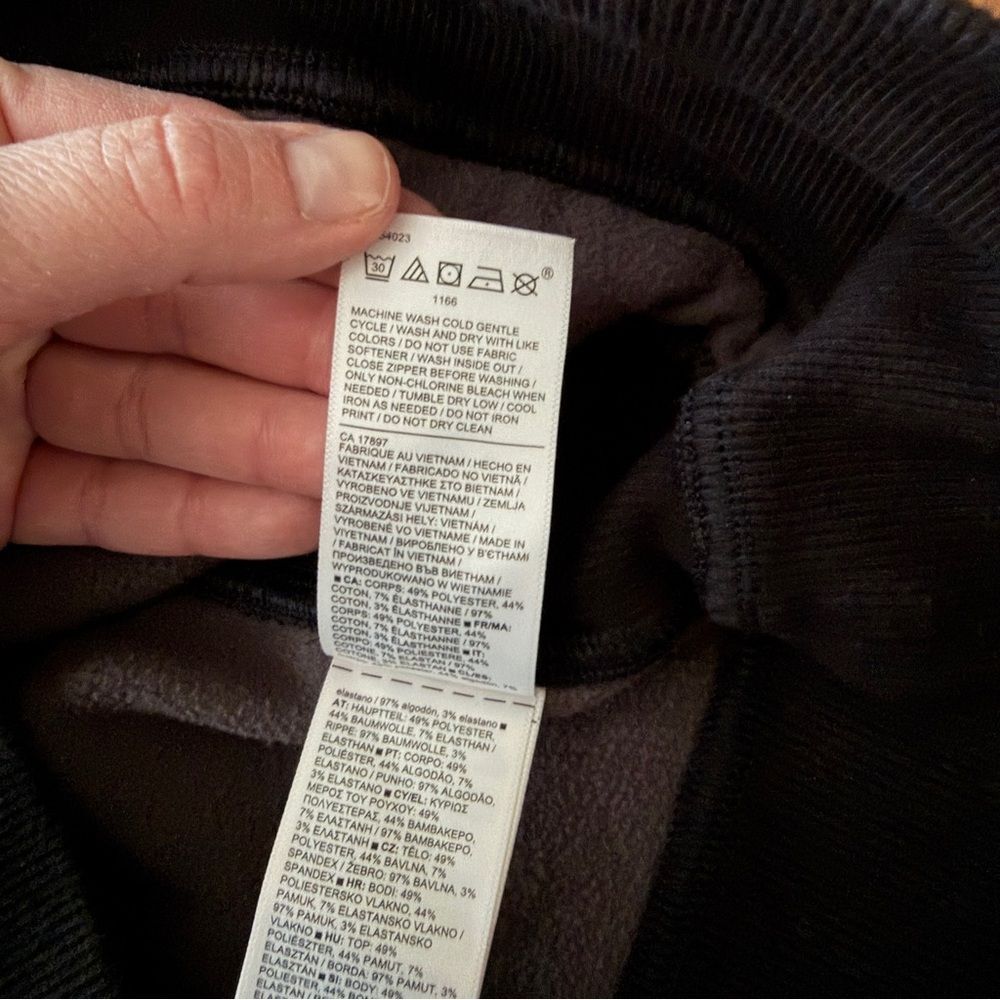 Athleta Triumph Full Zip Jacket Black Gray Camo Size M Gym Sport Sweatshirt - Picture 7 of 12